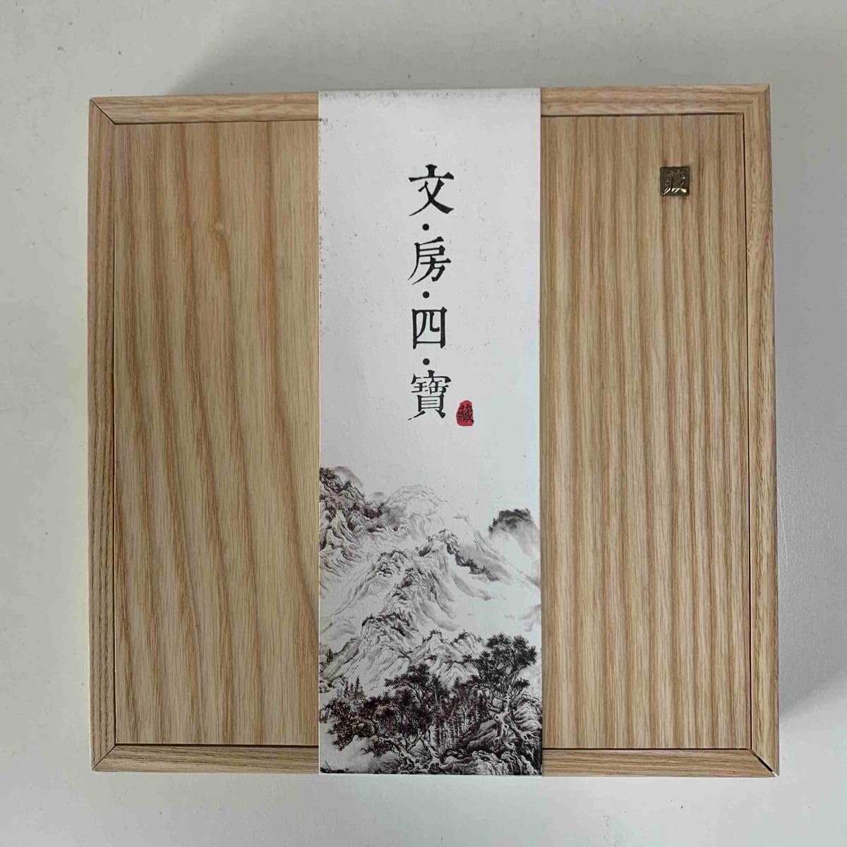 木製 硯箱 茶色　大型　中国では「文房四宝」の一つ　きれいです。 木製 硯箱 茶色 大型 中国では「文房四宝」の一つ きれいです